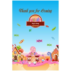 Candyland Theme Thank You Card
